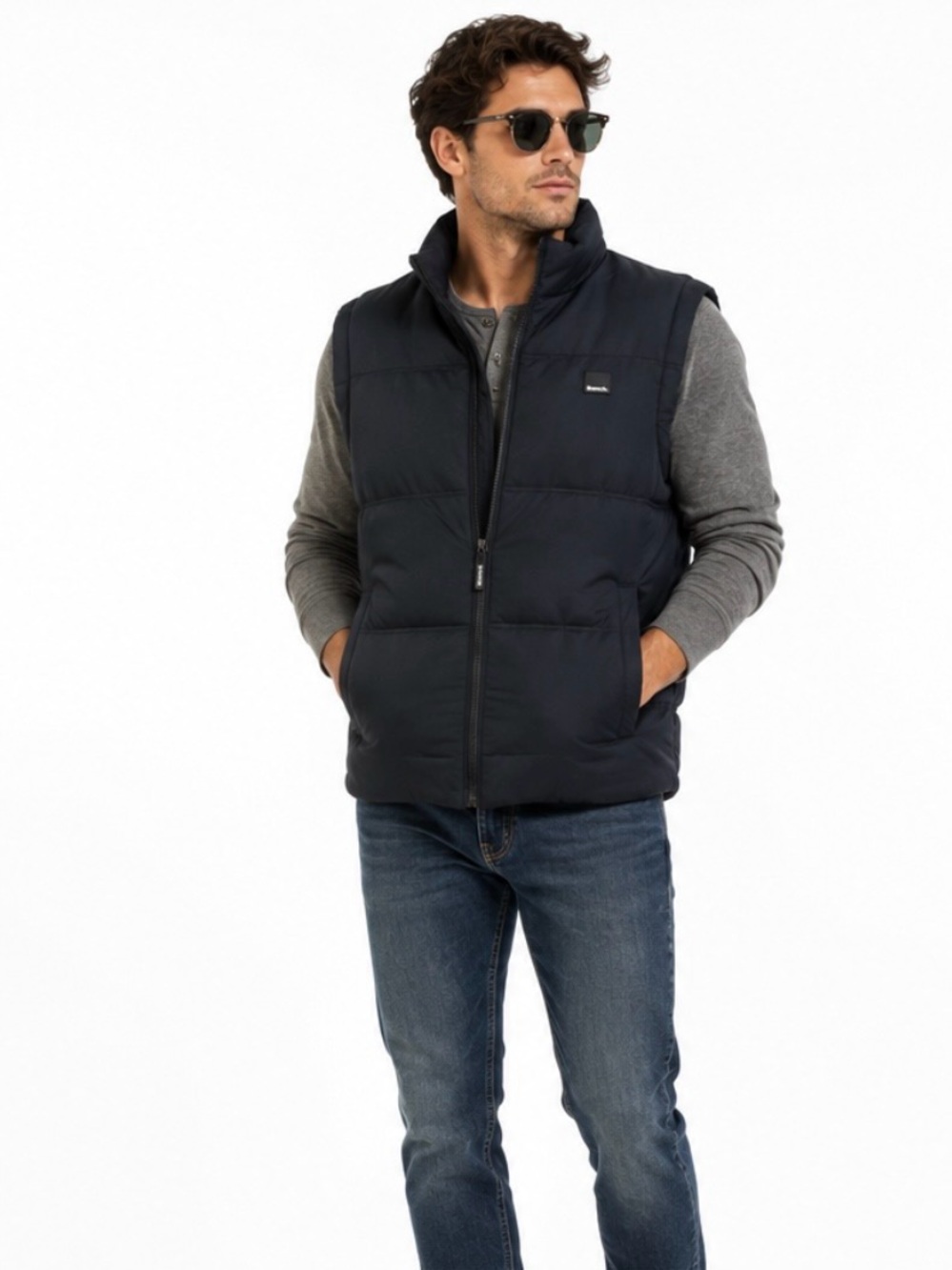 Bench Men’s Black Quilted Puffer Vest Size Small